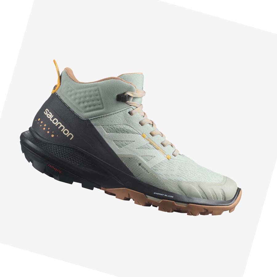 Salomon WoOUTPULSE MID GORE-TEX Túracipő Női Menta | HU 2839AHK